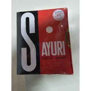 🏍24h.พร้อมส่ง🚚มีดโกน sayuri ด้ามขาว 1กล่อง/[+- 40ชิ้น]