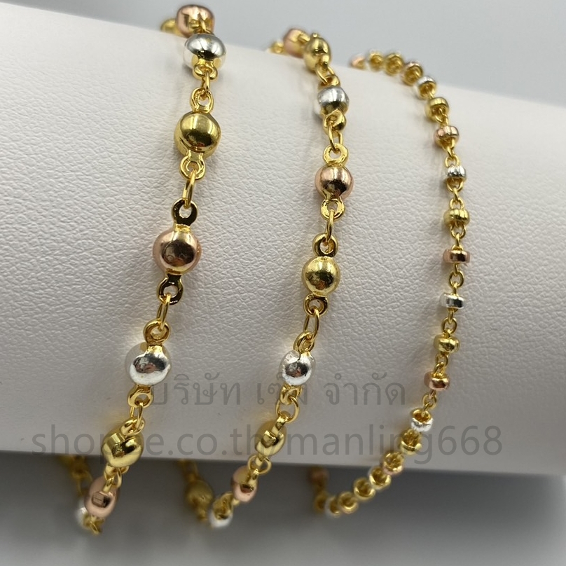 สร้อยคอสามกษัตริย์( 3กษัตริย์ )เม็ดเกลี้ยง สร้อยห้อยพระ ไม่ลอกไม่ดำ ใส่แล้วไม่คัน - รูปที่ 4