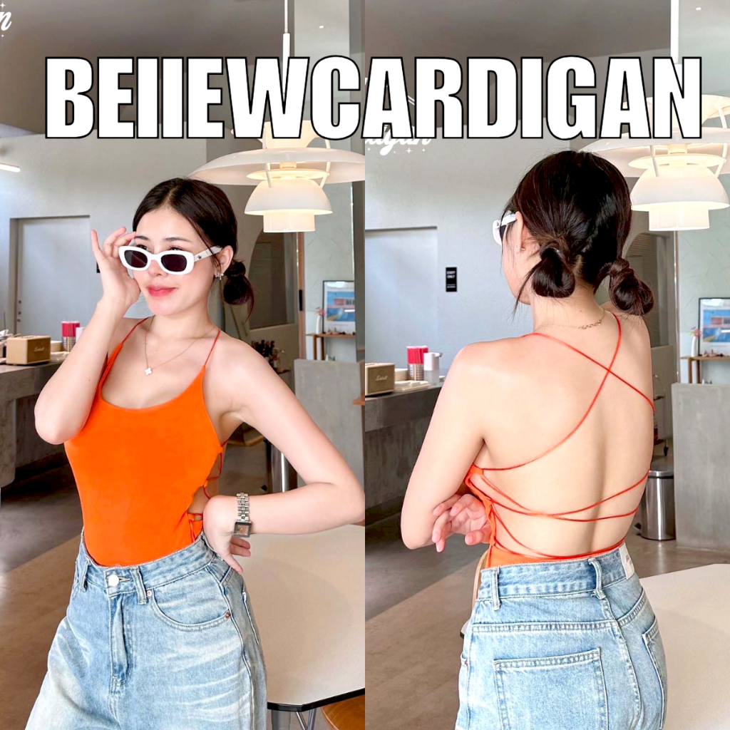 BEIIEW เรย่อนบอดี้สูทร้อยเชือกด้านหลัง บอกเลยเซกซี่สุดๆๆ เข้ารูป เข้าทรงสวยเพราะน้องเป็นบอดี้สูทสายเดี่ยว ใครสายฝอ สายแซ