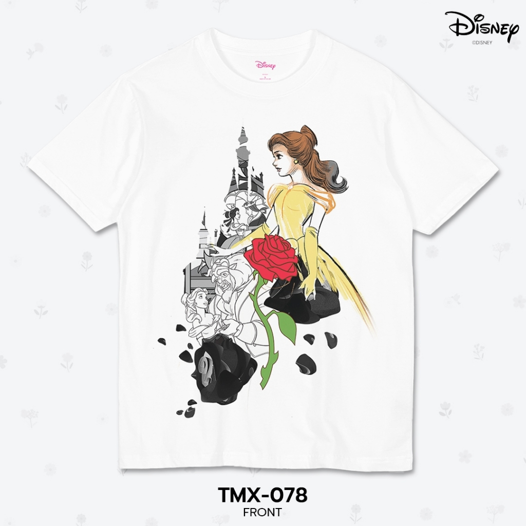 Power 7 Shop เสื้อยืดการ์ตูน "Beauty and the Beast" ลิขสิทธ์แท้ DISNEY(TMX-078) — صورة 2