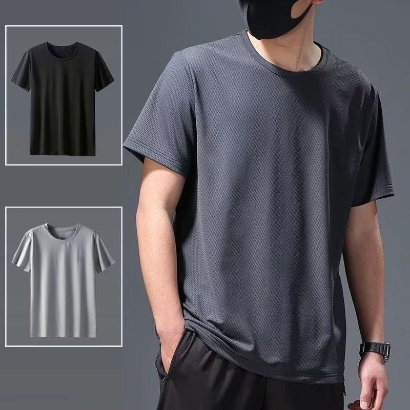 เสื้อยืดใส่สบาย ผ้าใยสังเคราะห์ มี3สีให้เลือก ใส่สบาย ซักง่าย แขนสั้น แห้งเร็ว