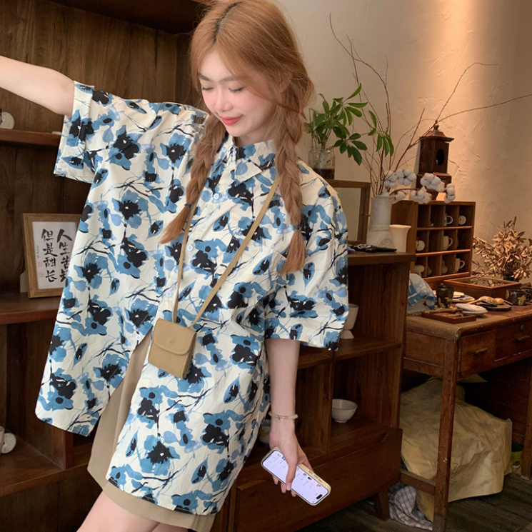 เสื้อเชิ้ตสไตล์ฮาวาย งานดีสวยมากแม๊ ใครจะต้านไหว ใส่ออกทรงแนววินเทจนิดๆ สวยสะบัดเลอ เนื้อผ้าดีย์มากก
