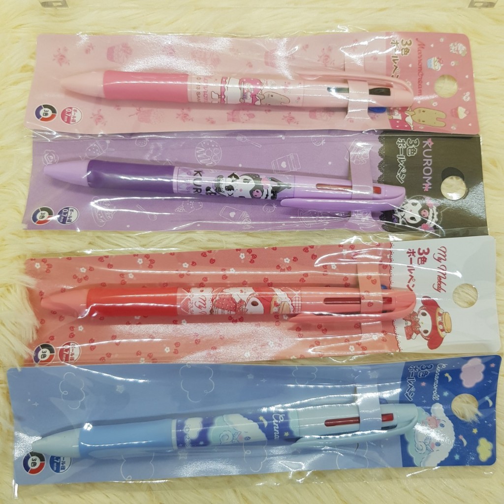ปากกาลูกลื่น 3 สี น้ำเงิน ดำ แดง หัวขนาด 0.7 มม. ลายการ์ตูนลิขสิทธิ์ ซานริโอ้ Sanrio จากประเทศญี่ปุ่น ราคา ถูกที่สุด ดีลบีเคเค แกลเลอรีภาพที่ 5