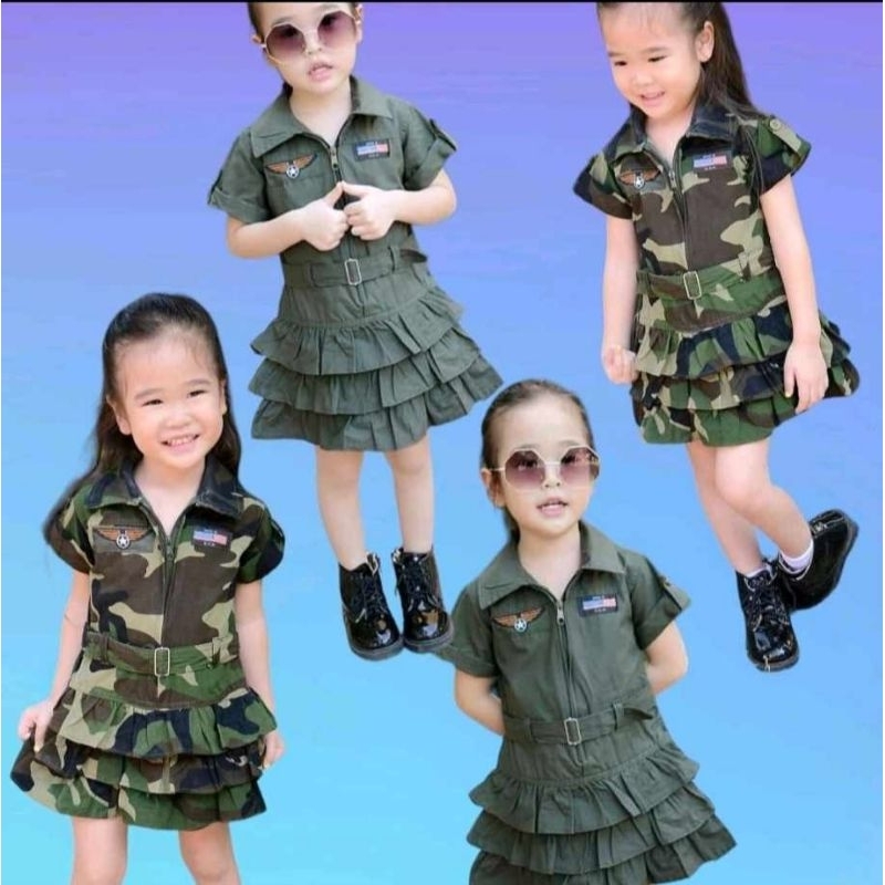 ชุดทหารเด็กหญิง ชุดทหารเด็ก ชุดอาชีพในฝัน ชุดอาชีพเด็ก