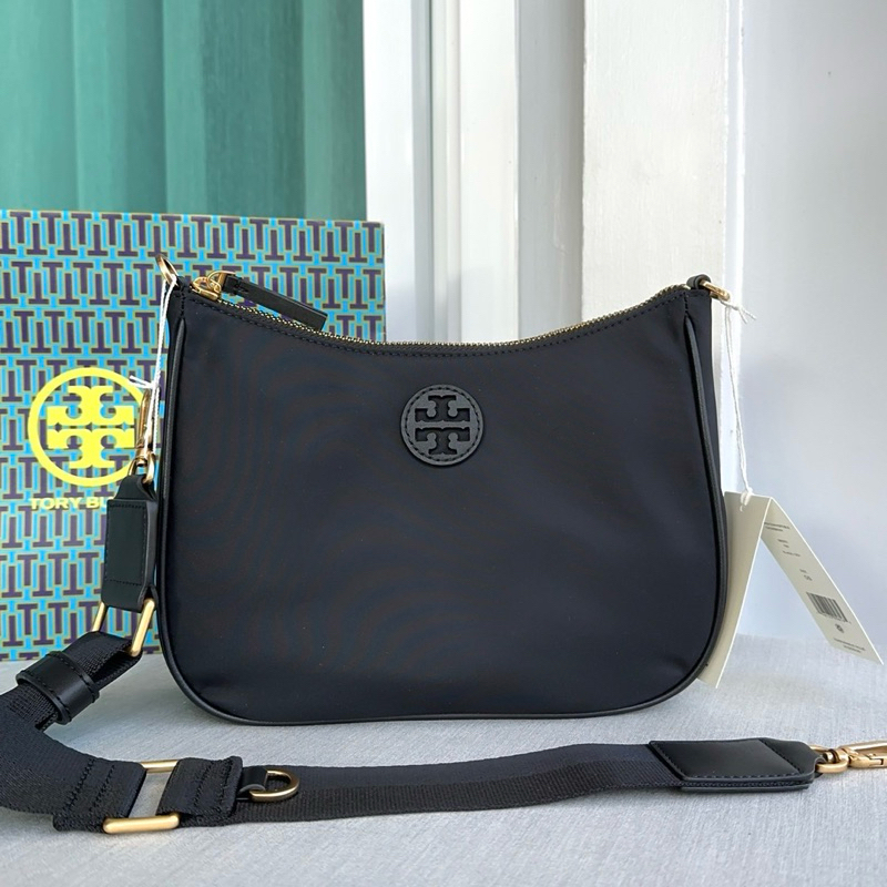 ^-^ส่วนลดXtra แฟชั่น 30%+ส่วนลดร้านค้า 5%: พร้อมส่งที่ไทยแท้ % สะพายข้าง Tory Burch Nylon Web Mini Hobo