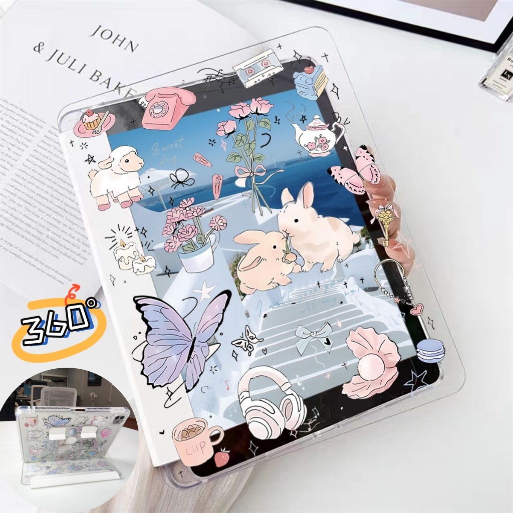 NEW กันกระแทก เคส ipad air6 เคสไอแพด gen7/8/9/10.2 air4 Air5 10.9 pro 11 /pro 12.9 gen10 2022 5th /6 เคสอะคริลิคฝาขุ่น