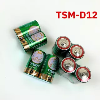 (12ก้อน) ราชาช้าง รุ่น TSM-D12 ถ่านไฟฉาย ขนาด D ราชาช้าง แพ็คละ 2 ชิ้น บรรจุ 6 แพ็ค/กล่อง ถ่าน ไฟฉาย
