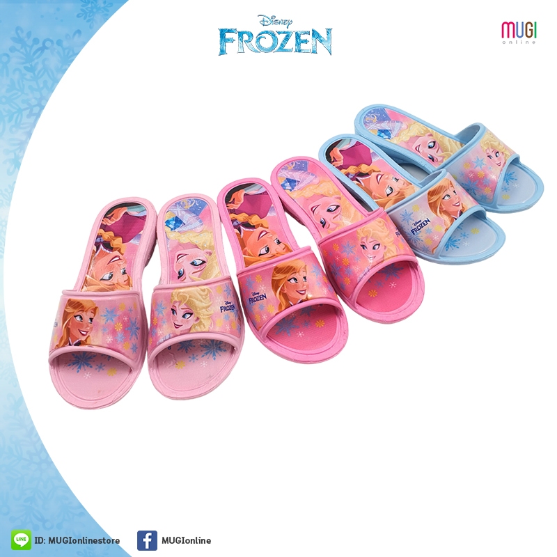 รองเท้าแตะเด็ก มีส้น ลาย เจ้าหญิง เอลซ่า Frozen เหมาะกับ เด็กผู้หญิง FZ221