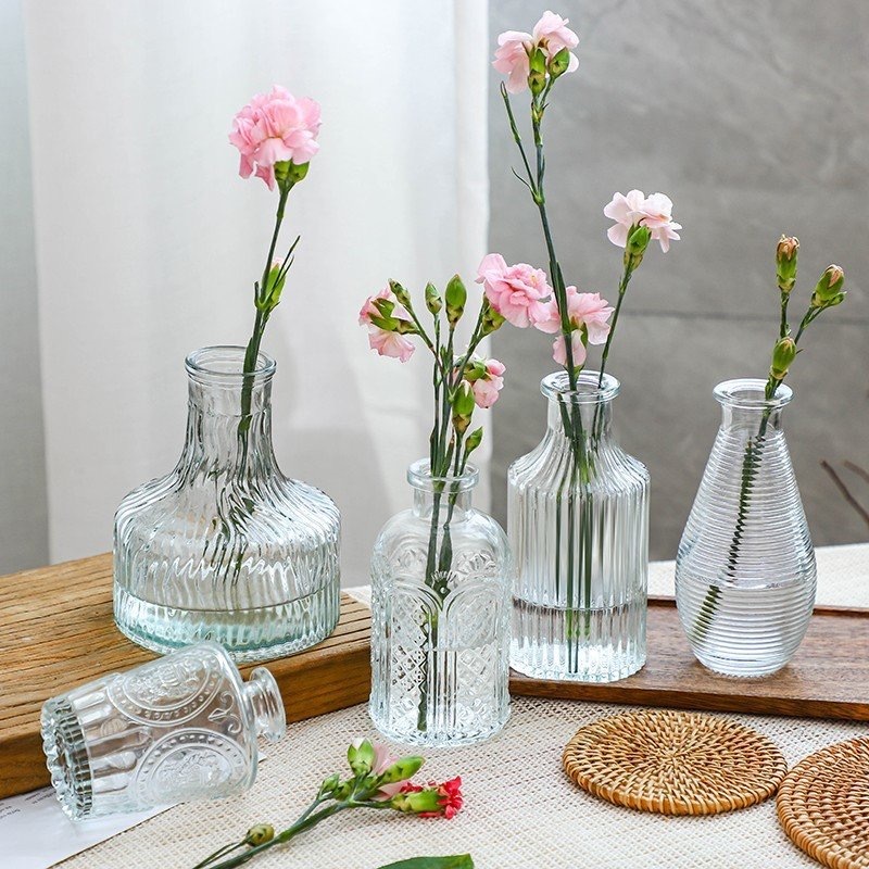 O•urHome [พร้อมส่ง] แจกันแก้วมาดริด Madrid glass vase แจกันเรียบง่าย ของแต่งบ้าน พร็อพถ่ายรูป ร้านกาแฟ ร้านอาหาร
