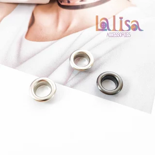 ตาไก่ ห่วงตาไก่ วัสดุทองเหลือง เบอร์ 22 รอบวงด้านใน 8 มิล 1ถุง/10ชิ้น brass eyelet (B-3-H,S8012)