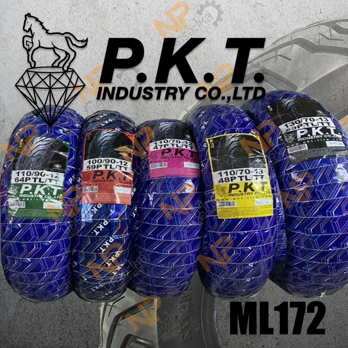 ยางนอก PKT ไม่ใช้ยางใน (TUBELESS) ขอบ 12 , 13 , 14, 15 ลาย ML172