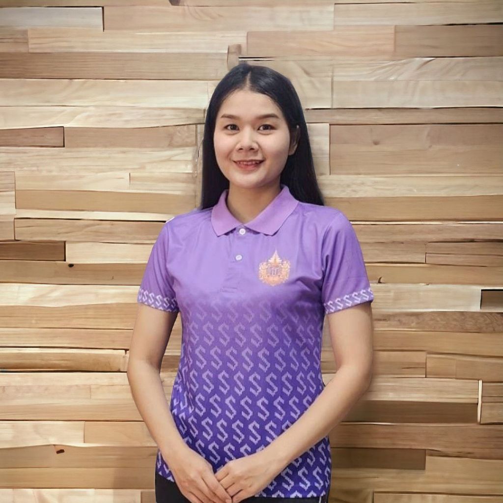 เสื้อ เสื้อม่วง สีพื้น ม่วงล้วน พิมพ์ลาย ลายขอ โลโก้พระเทพ ผ้าไมโครไดเทค