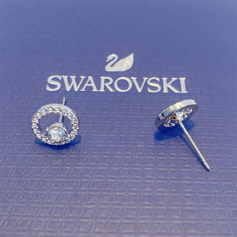 พร้อมส่ง Swarovski สร้างสรรค์เจาะเดี่ยวรอบต่างหูแฟชั่นสตั๊ดอารมณ์ต่างหูของขวัญสำหรับแฟน