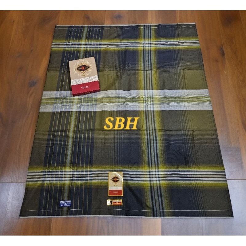 Sarong for men's ผ้าถุงผู้ชาย ผ้าโสร่งอินโดนีเซีย ตรา AL HILAL/Zamrud Gold ขนาด มาตรฐาน