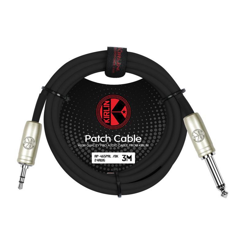 KIRLIN Patch Cable AP-465PRL Stereo 3.5 mm. to Mono 1/4" สาย Stereo ยาว 2 เมตร