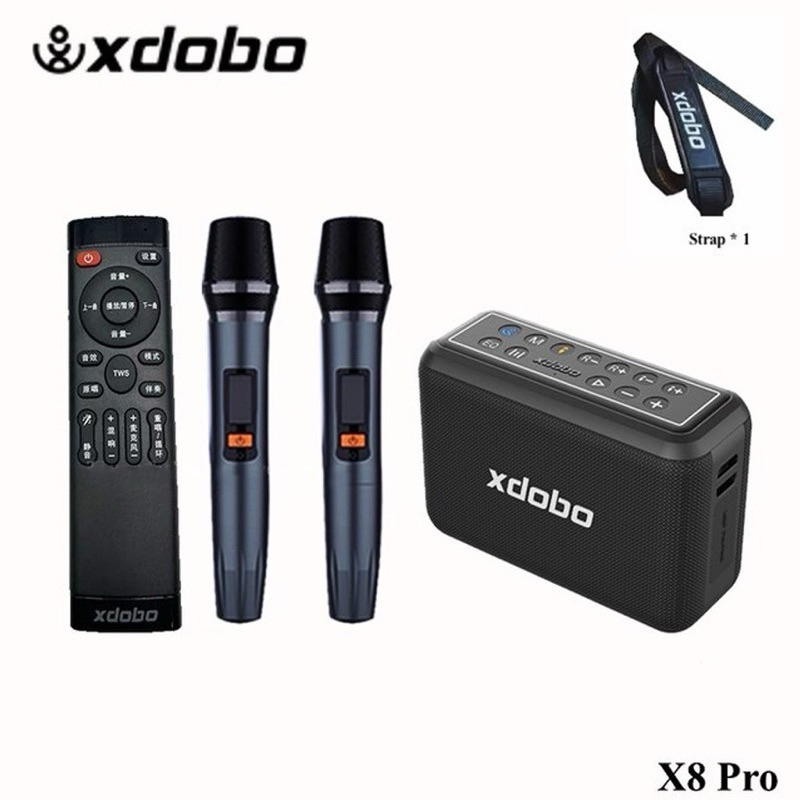 SY XDOBO X8 Pro 120W ลำโพงไร้สายบลูทู ธ โหมดคาราโอเกะ TWS โหมดพร้อม 2 ไมโครโฟนวูฟเฟอร์ลึกลำโพงกันน้ำ
