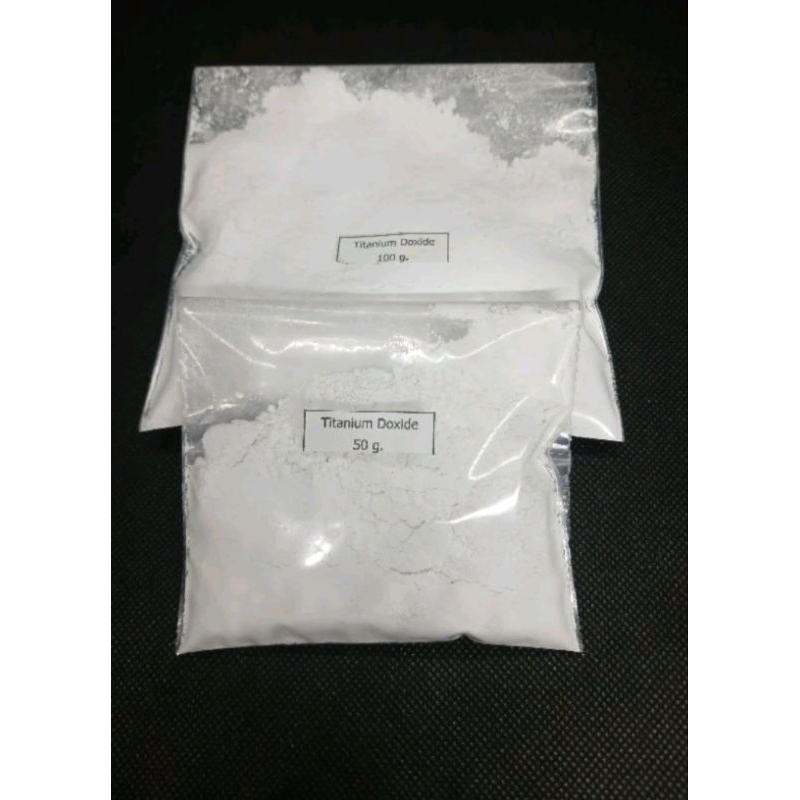 Titanium dioxide (TD)ไททาเนียม ไดออกไซด์ แบ่งขายปริมาณ 50 กรัม และ 100 กรัม