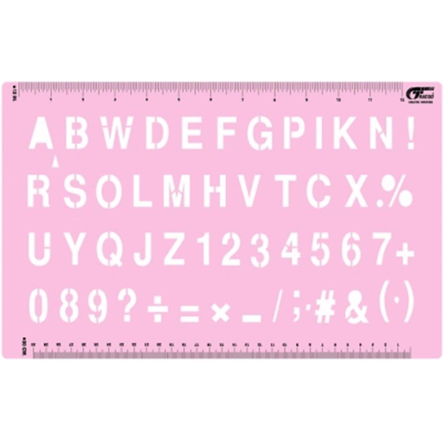 TRACGO เทรสโก Stencil Letters แผ่นอักษรสำเร็จรูป อังกฤษตัวใหญ่ TG311 ขนาดอักษร 1 นิ้ว