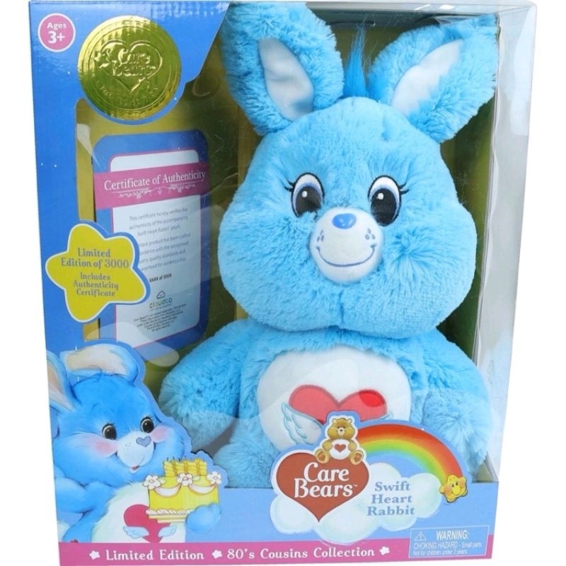 แคร์แบร์ Care Bear Swift Heart Rabbit Cousin Limited Edition Aus🇦🇺🐻🌈🩵💙