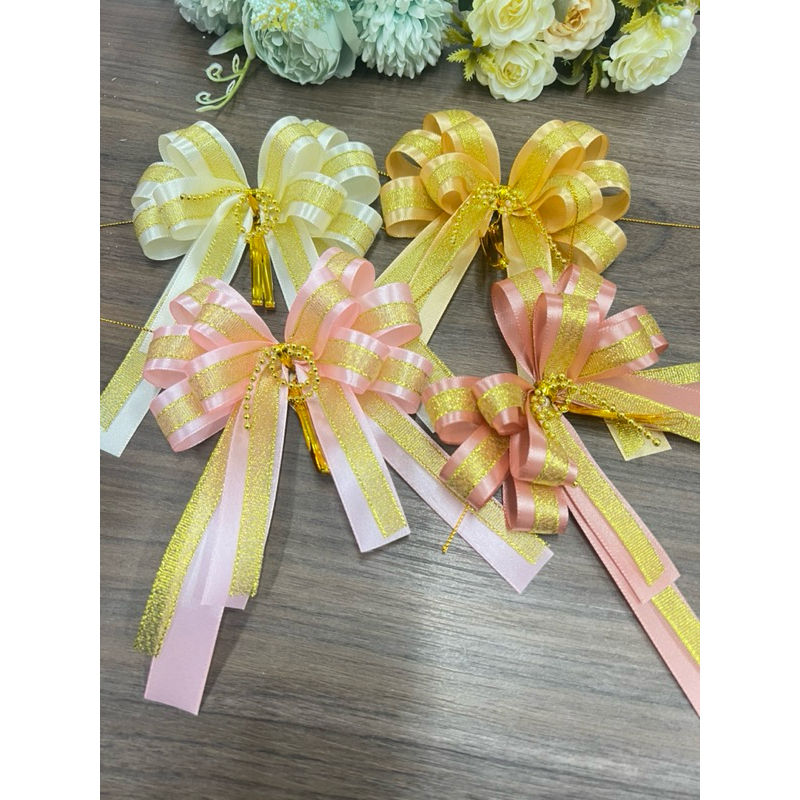 โบว์สำเร็จ ขนาด 10*15 cm คาดทราย2 ชั้น( No.02001)