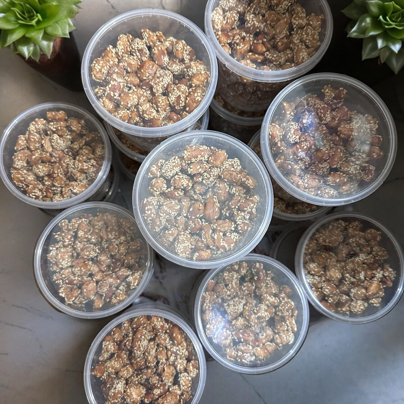 ถั่วกรอบแก้วเคลือบโอวัลติน กระปุกขนาด 750 ml น้ำหนัก 350 กรัม (ทำสดใหม่ทุกวันค่ะ)