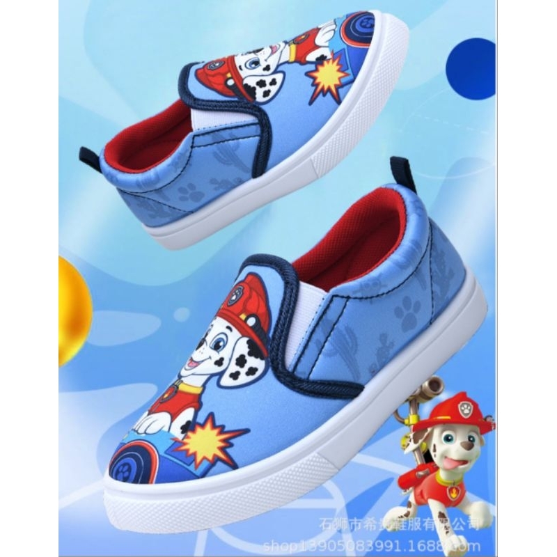 รองเท้าผ้าใบเด็ก Slip-on ลาย PAW Patrol(พร้อมส่ง)