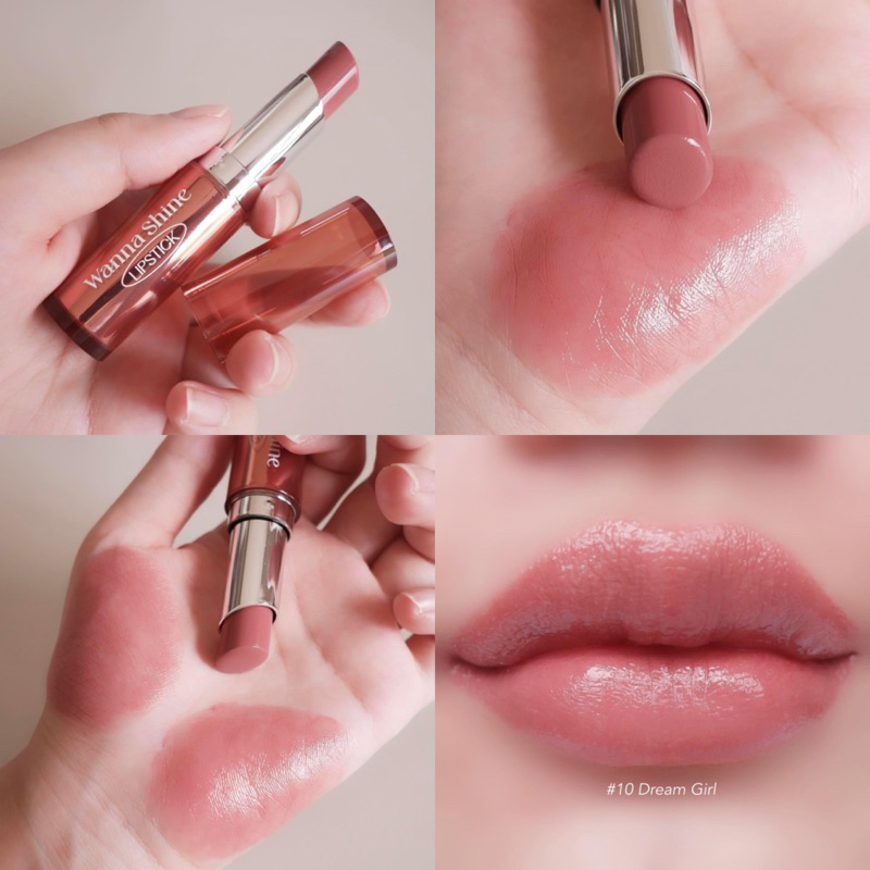 ลิป Cathy Doll สีเบอร์ 10 ชมพูชมใจ สีใหม่ สวยแบบละมุน ปากสวยสุขภาพดี Cool Tone หน่อยๆ ทาแล้วดูเด็ก ปากใสๆ น่าจุ๊บมาก