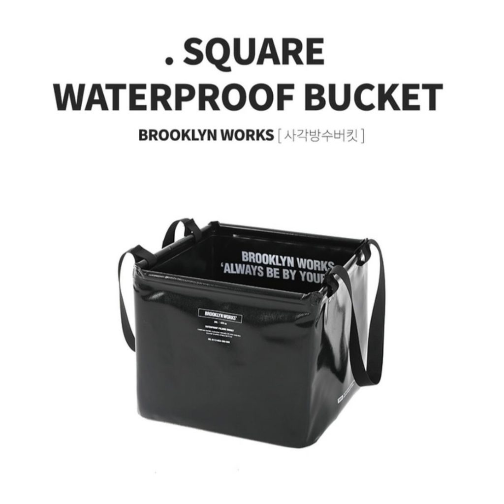 Brooklyn Works Square waterproof bucket ถังกันน้ํา สีดํา ของแท้ จากเกาหลี