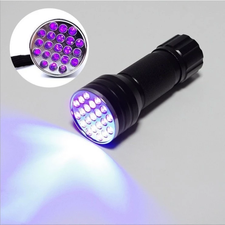 ไฟฉายยูวี 9,21Led 395nm อบน้ำยาเรซิ่นUV อบเล็บ ส่องธนบัตร คราบล่าสัตว์ต่างๆ พกพา มีถ่านAAAขาย