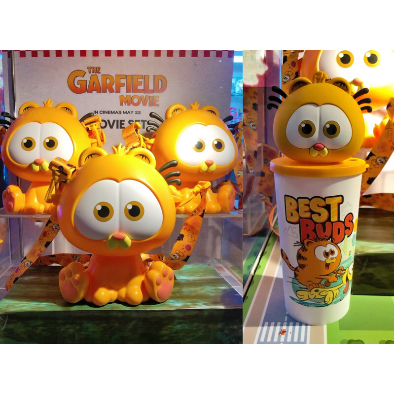 (ทักขอลด100฿) ถังป๊อปคอร์นและแก้วน้ำ The Garfield Movie Bucket ถัง กาฟิว จาก Major Cineplex