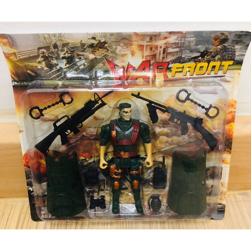 ของเล่นทหาร ของเล่นนักรบ หุ่นทหารพร้อมอุปกรณ์ ชุดเครื่องทหารปื้น 11อย่างค่ะ