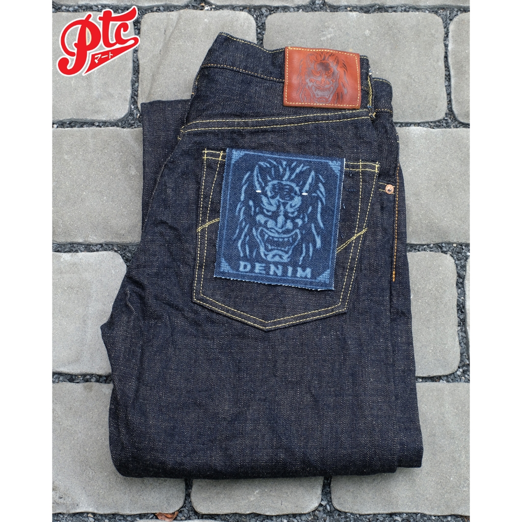 ONI 246-14KBE 14oz Neat Straight  Indigo x Beige One Wash