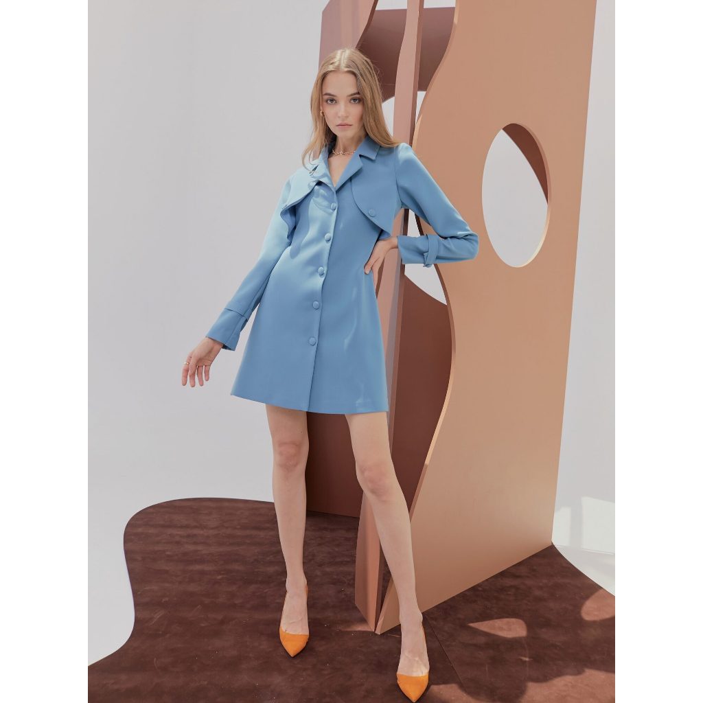 GABRIEL DRESS เดรสสูทสั้นทรงเอ (สั่งตดตามไซส์ รอ 7-10 วัน)