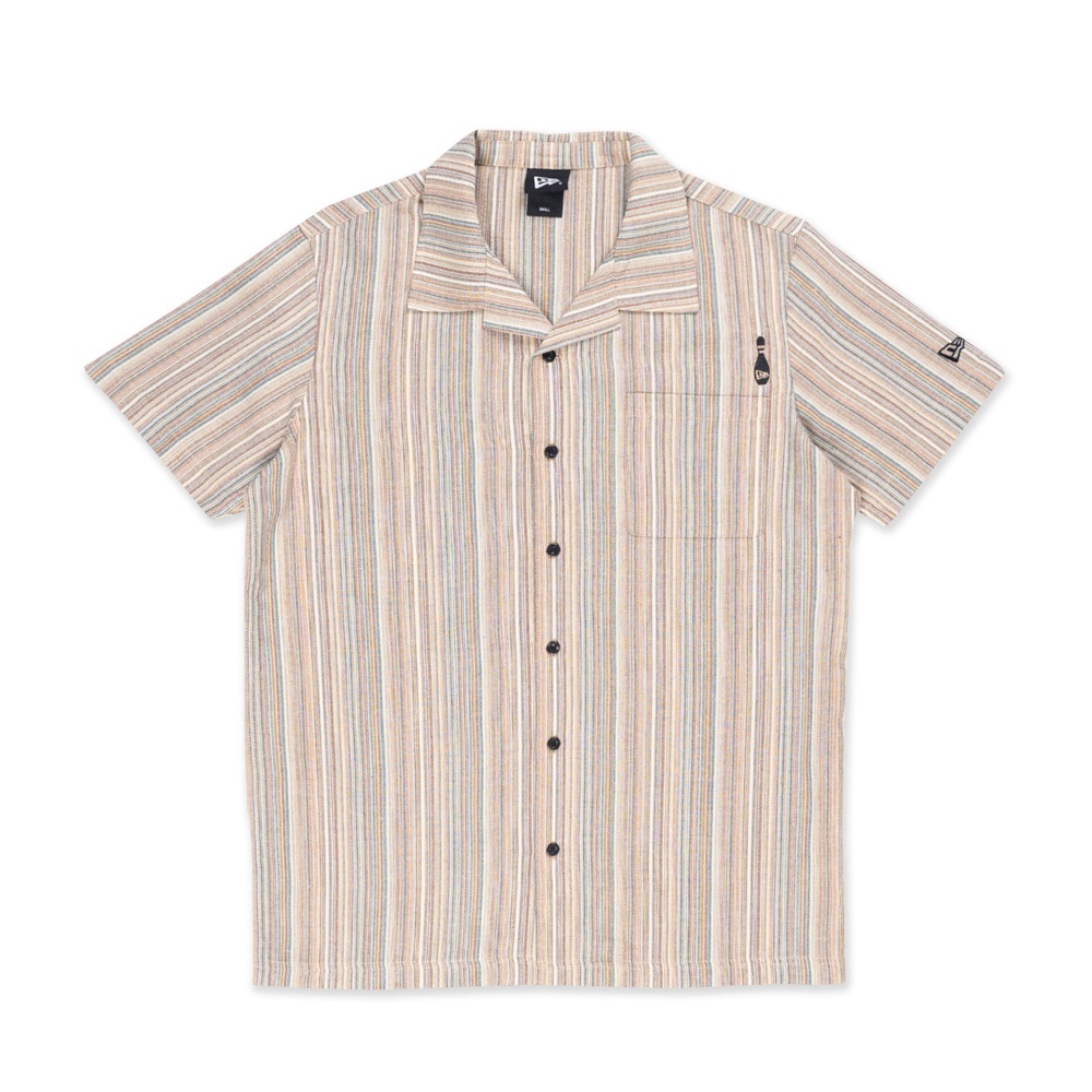 New Era เสื้อ รุ่น NEW ERA BOWLING CLUB LETS ROLL MULTI STRIPED RELAXED FIT WOVEN SHIRT 14326544