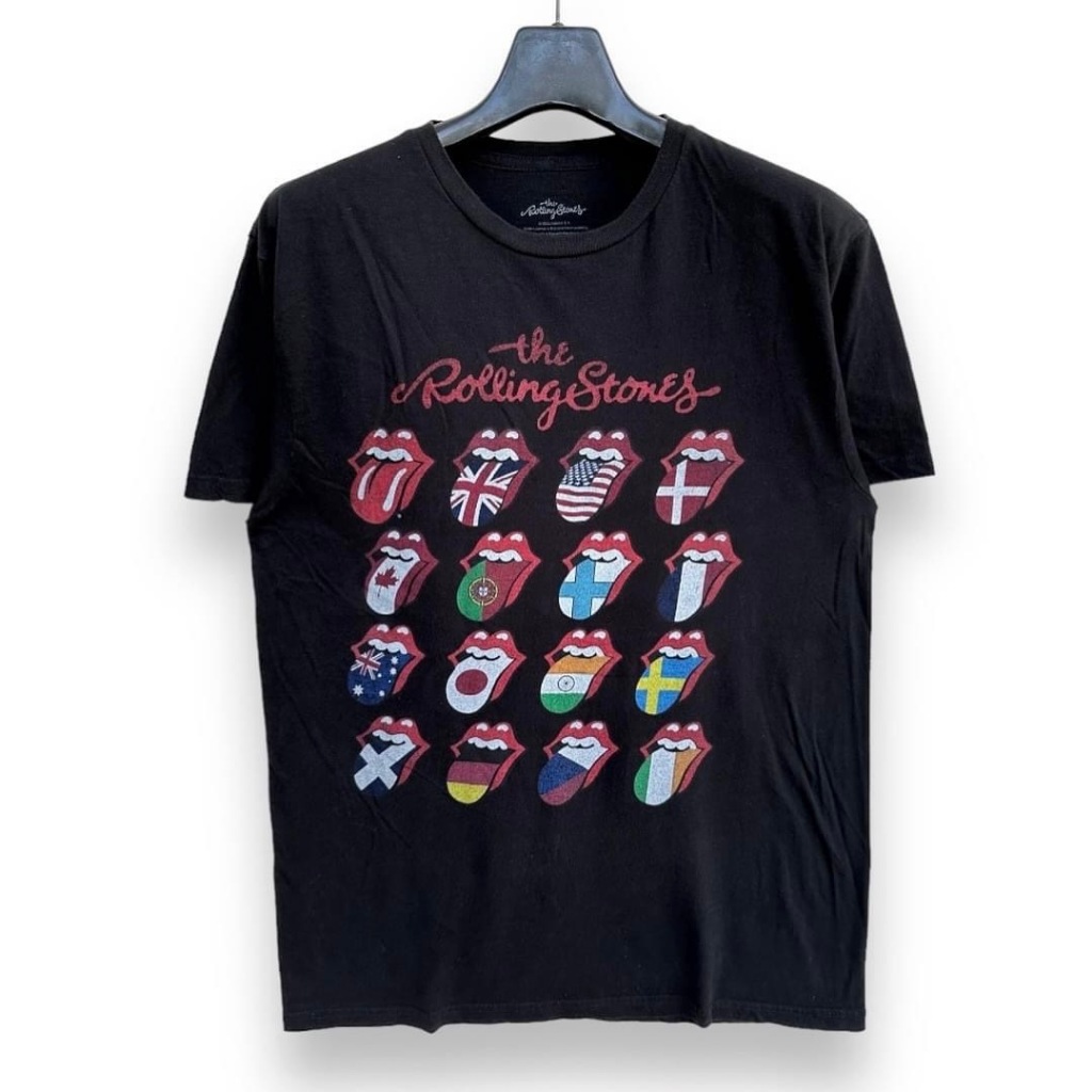 The Rolling Stones เสื้อยืดวงดนตรี (สภาพดี)