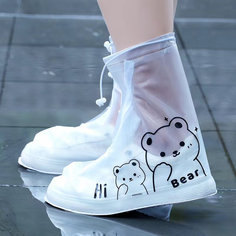 ส่งเร็ว🚚 รองเท้าบูท กันน้ำ ที่หุ้มรองเท้า รองเท้ากันฝน ถุงคลุมรองเท้ากันน้ำ ยางนุ่มกันน้ำ