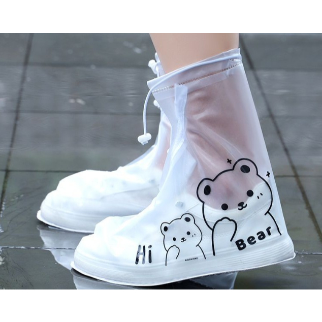 ผ้าคลุมรองเท้ากันฝน กันน้ํา กันลื่น น้ําหนักเบา สําหรับเด็กผู้ชาย และผู้หญิง