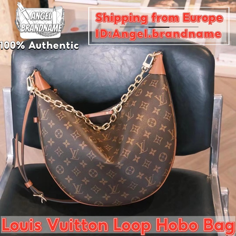👜หลุยส์วิตตอง Louis Vuitton Loop Hobo Bag กระเป๋า สุภาพสตรี/กระเป๋าสะพายไหล่