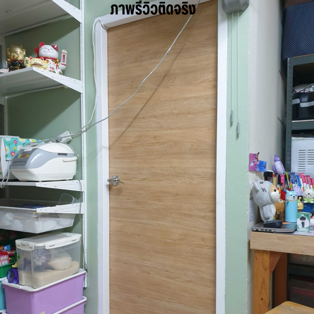 สติกเกอร์ PVC ลายไม้  กันน้ํา กันความชื้น มีกาวในตัว สําหรับติดตกแต่งผนัง ประตู ตู้เสื้อผ้า โต๊ะ - รูปที่ 4