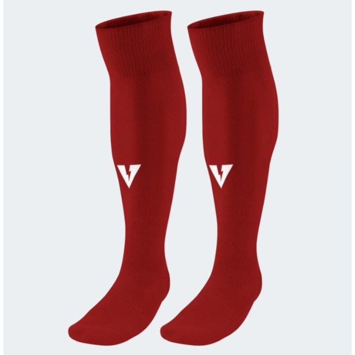 VOLT ถุงเท้า ฟุตบอล สีแดง TQ-0189 TORQUE 002 FOOTBALL SOCK LONG RED  กีฬา ออกกำลังกาย
