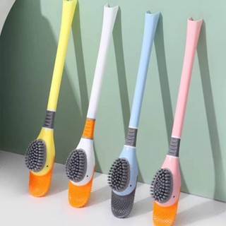 แปรงขัดห้องน้ำ 2 in 1 ติดผนังและตั้งได้ ที่ขัดห้องน้ำ ทำความ…