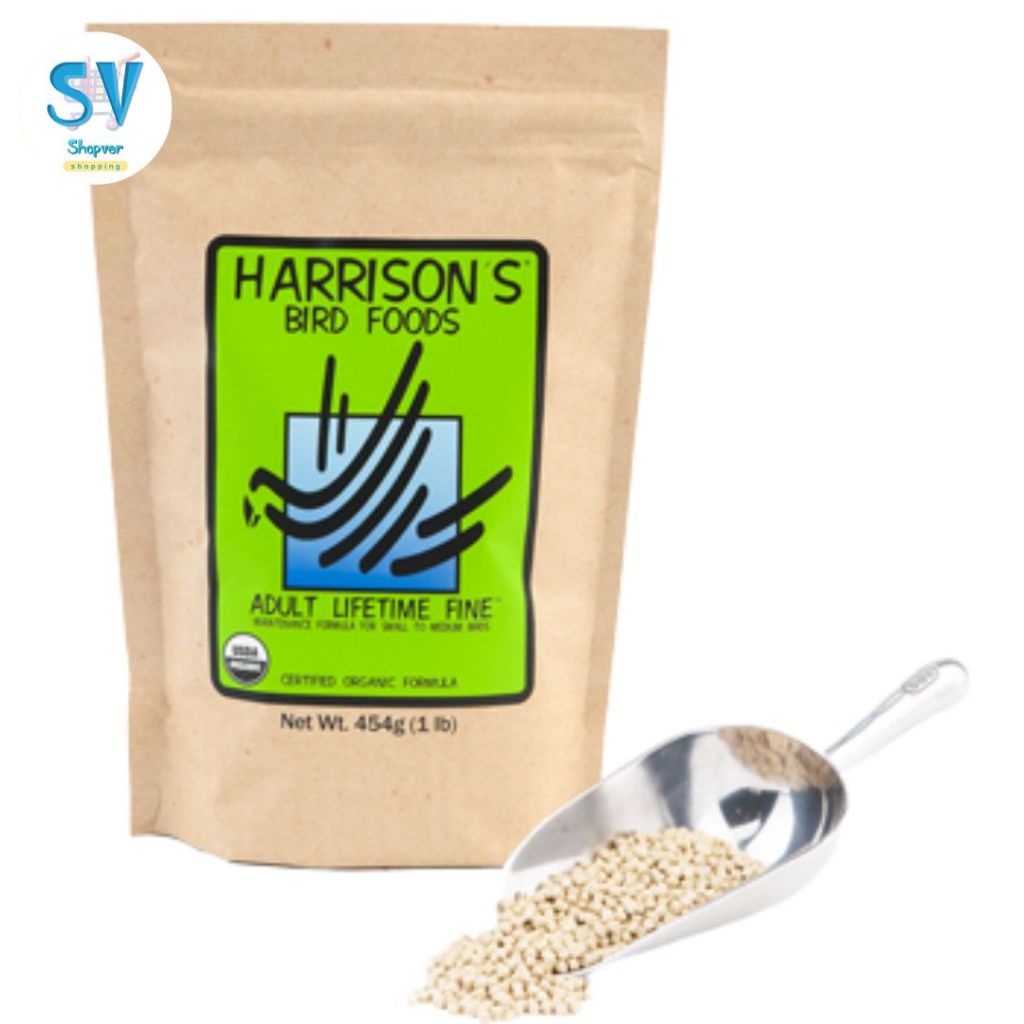 อาหารนกโตพันธุ์เล็ก แฮริสัน ADULT LIFETIME FINE Harrison 454 กรัม