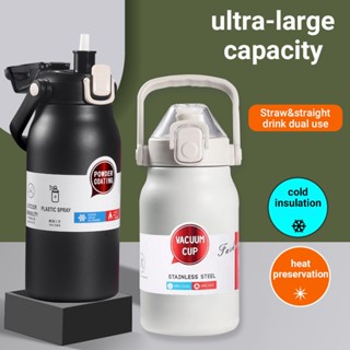 ขวดน้ำสแตนเลสเกรด 316 หัวดูด 2 หัวสำหรับดื่ม ขวดน้ำหุ้มฉนวน …