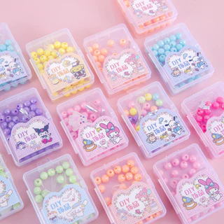 เซ็ตลูกปัด DIY ชุดร้อยลูกปัด สร้อยลูกปัด น่ารัก ทำง่าย ของเล่นเสริมพัฒนาการ ฝึกสมาธิ V85 พร้อมส่งจากไทย