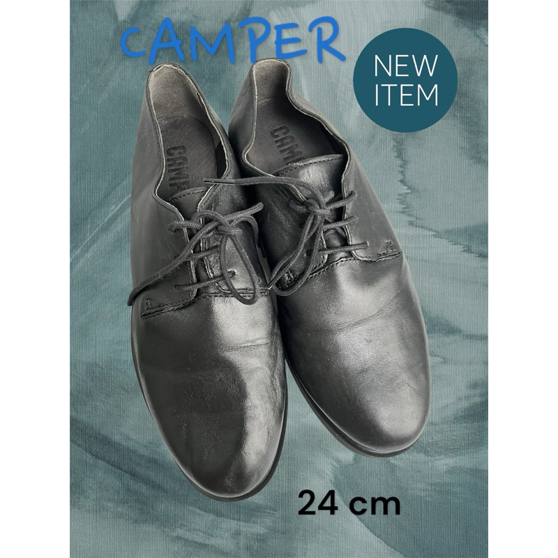 รองเท้าคัชชูหนังแคมป์เปอร์CAMPERสีดำยาว24cmไซด์38