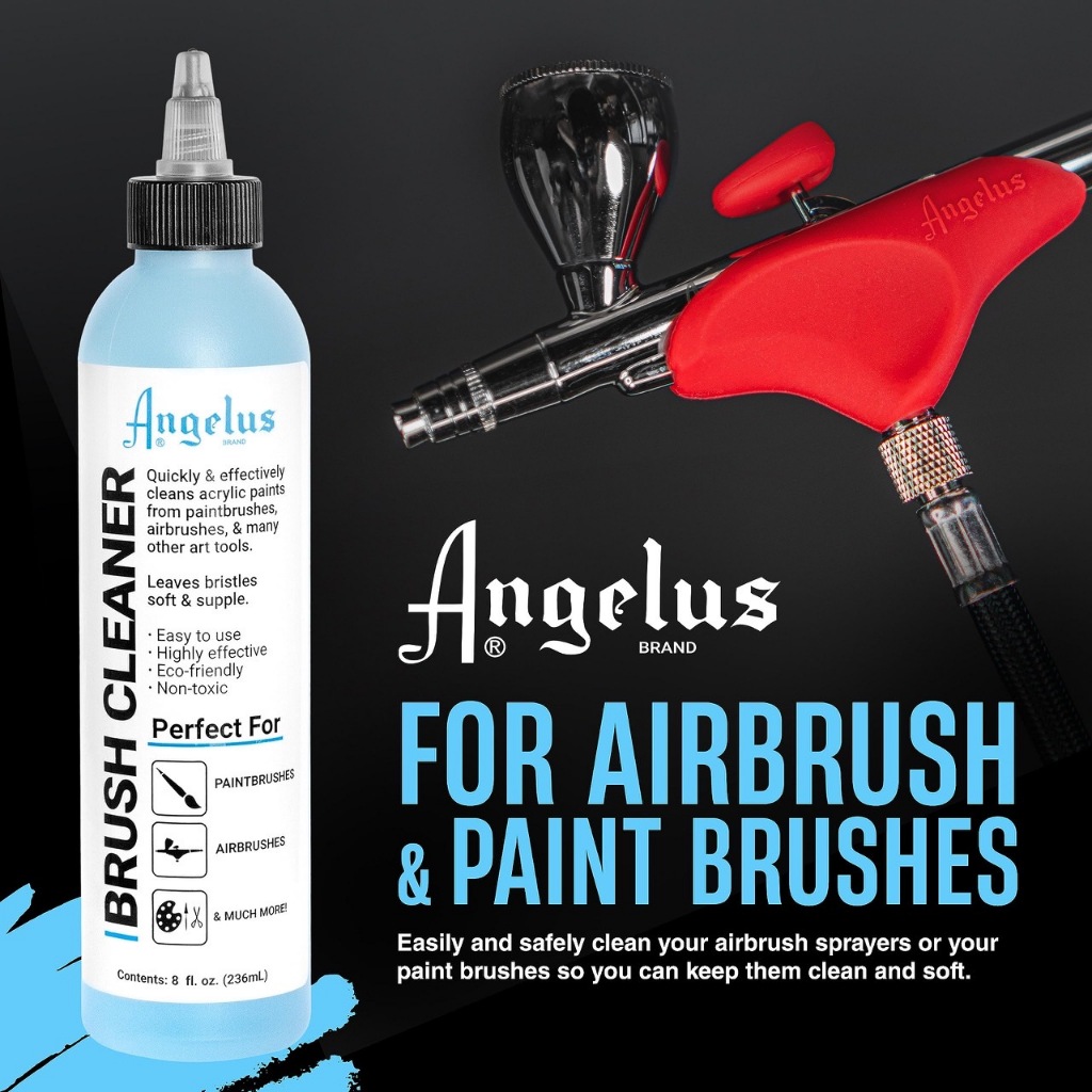 Angelus Brush Cleaner 236ml. น้ำยาล้างพู่กัน น้ำยาล้างAirBrushes Made in USA