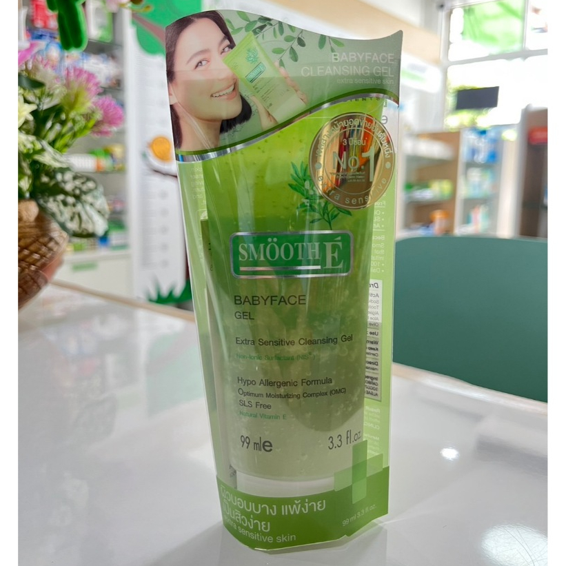 Smooth E Babyface Gel สมูทอี เบบี้เฟซ เจล เจลล้างหน้า ผิวแพ้ง่าย 3.3 OZ.