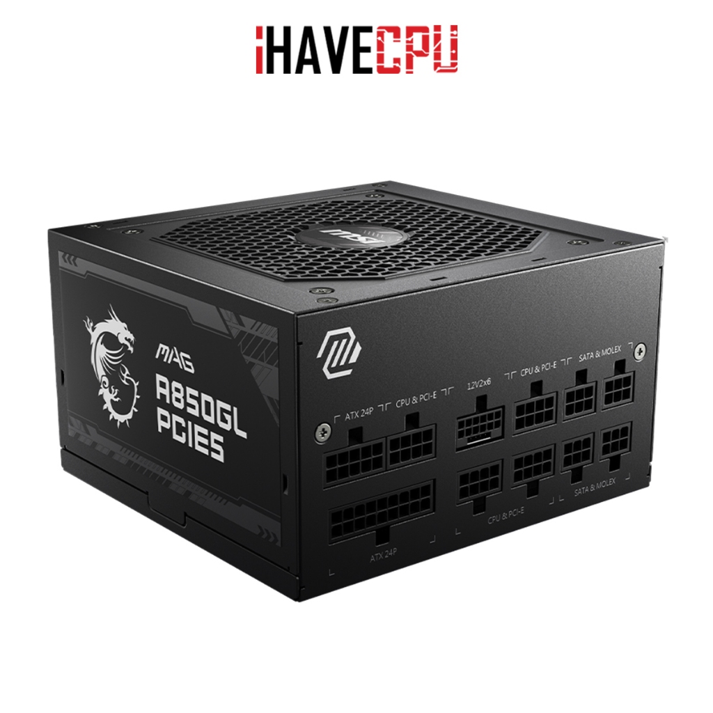 iHAVECPU PSU (อุปกรณ์จ่ายไฟ) MSI MAG A850GL PCIE5 850W (80+GOLD)