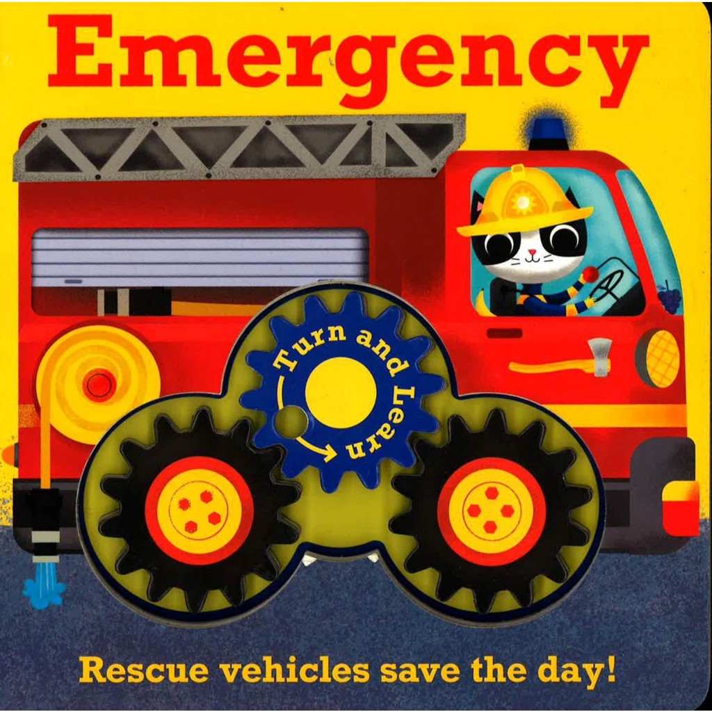 Emergency: Rescue vehicles save the day! หนังสือเด็ก ภาษาอังกฤษ รถกู้ภัย Board book 21265 {Bookoli} 