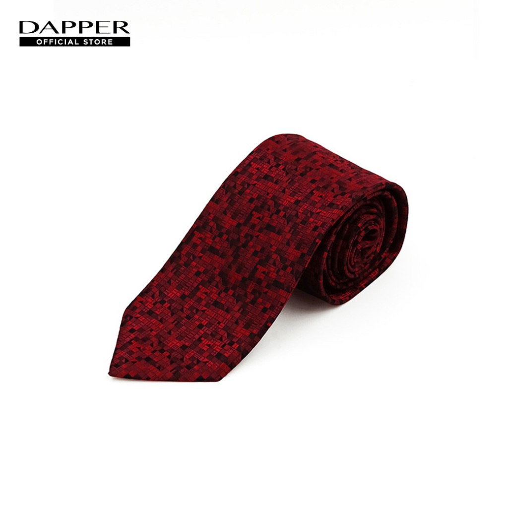 DAPPER เนคไท 7.5 cm Geometric Jacquard Tie สีแดง (TIR1/798RJ)